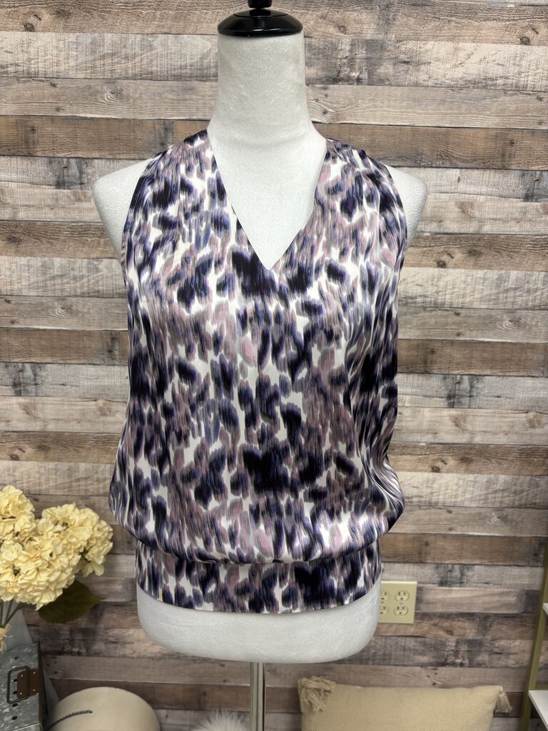 Laundry by Shelli Segal Purple Abstract Sleeveless