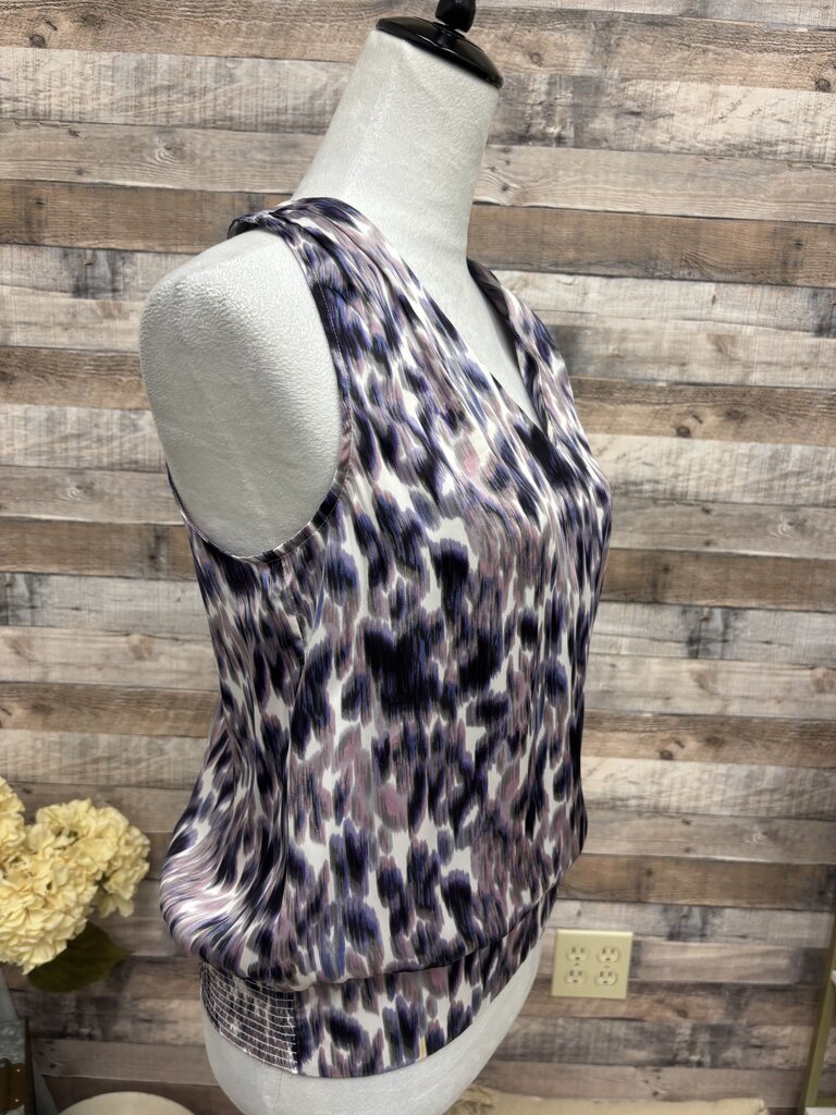 Laundry by Shelli Segal Purple Abstract Sleeveless