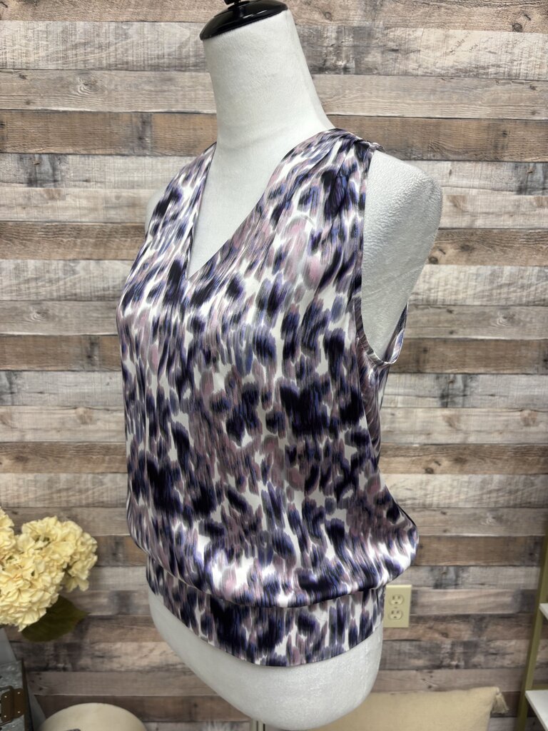 Laundry by Shelli Segal Purple Abstract Sleeveless