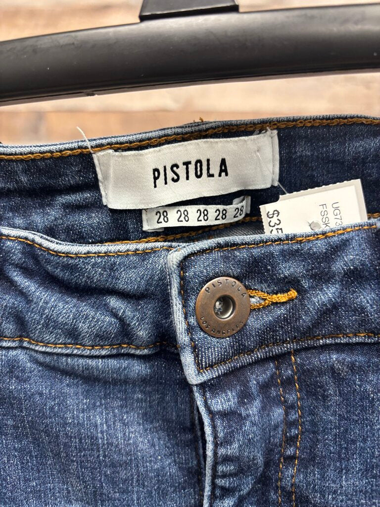 Pistola Raw Hem Skinny Denim