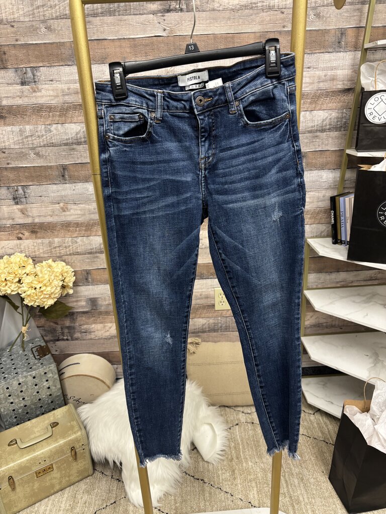 Pistola Raw Hem Skinny Denim