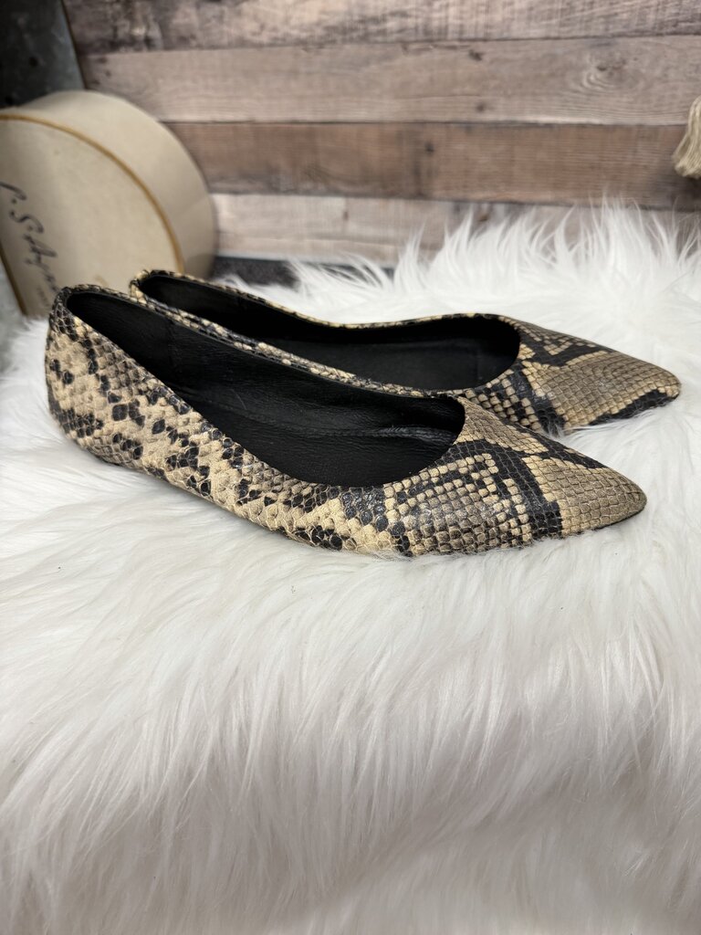 Frye Snakeskin Print Ballet Flats