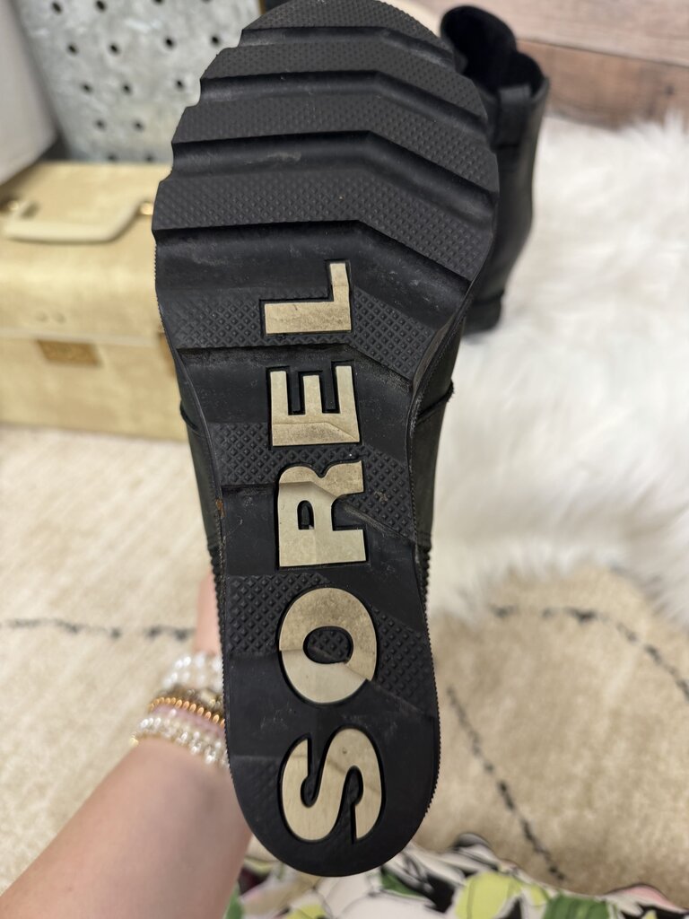 Sorel Black Suede & Canvas Combat Style Boot
