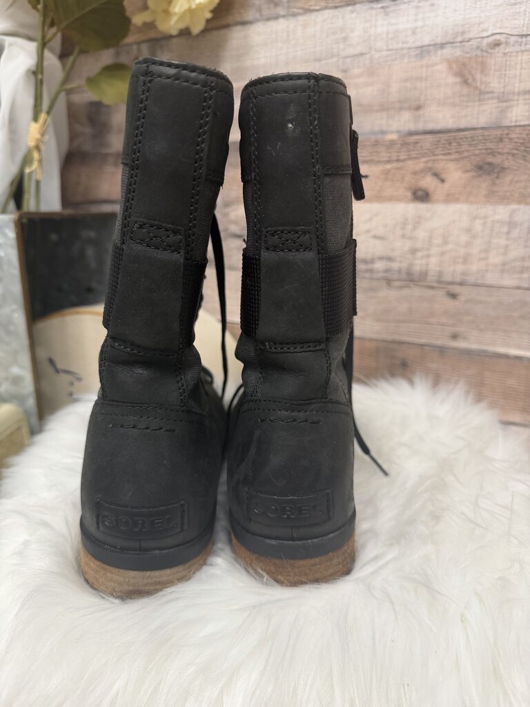 Sorel Chelsea Wedge Black Bootie