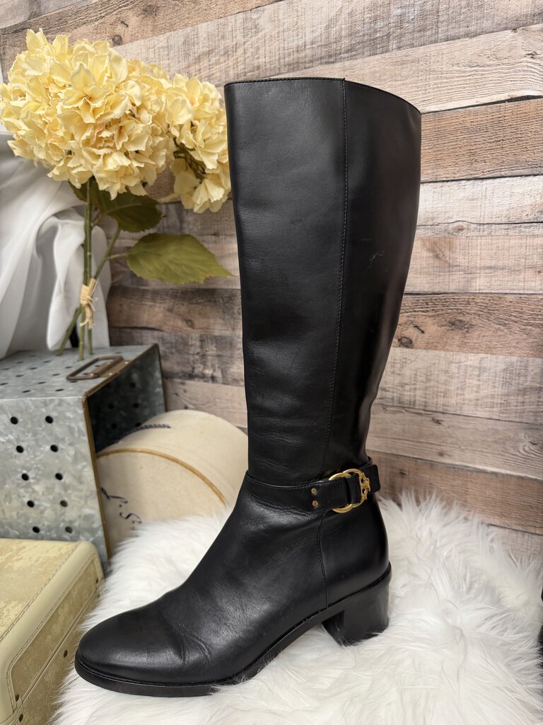 Tory Burch Black Riding Boots