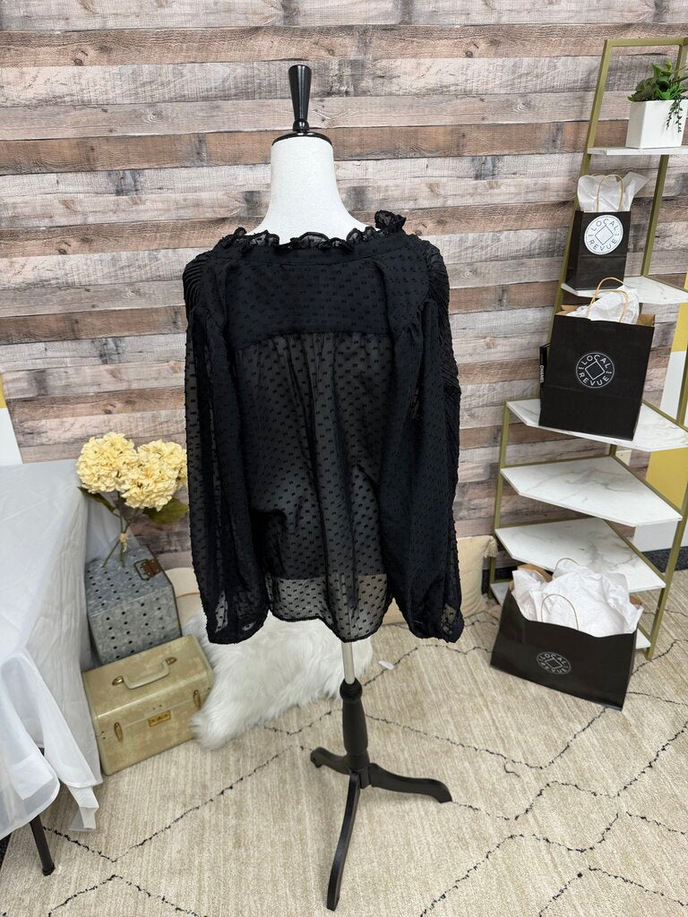 Gap Swiss Dot Long Sleeve Popover