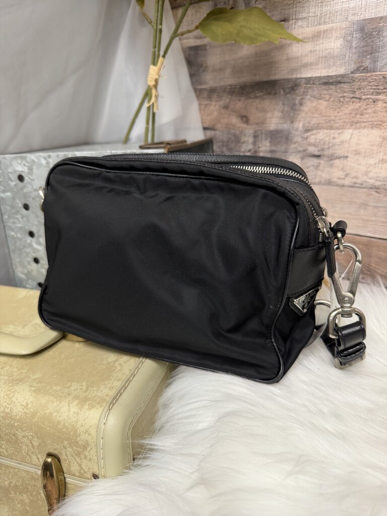 Prada Black Nylon Tessuto Shoulder Bag
