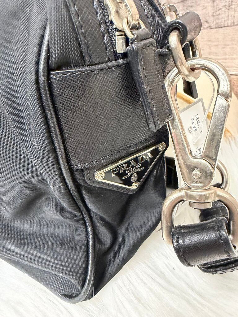 Prada Black Nylon Tessuto Shoulder Bag
