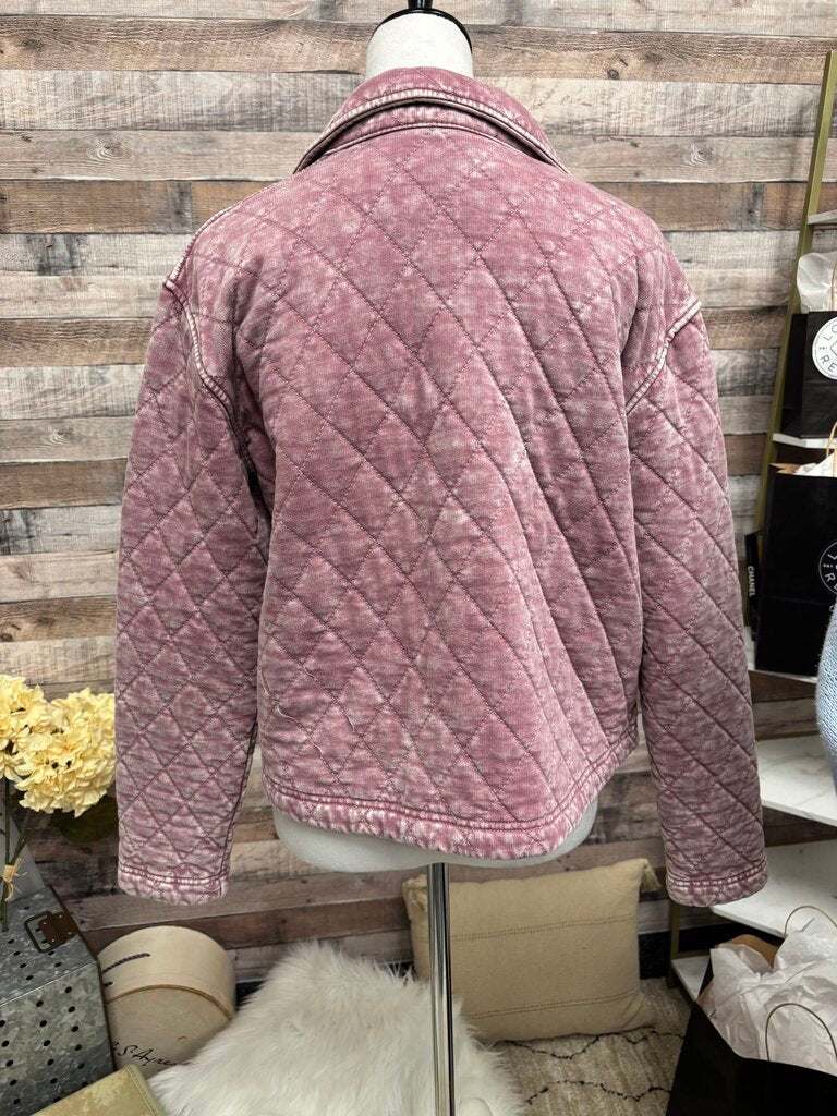Jane + Delancey Dusty Rose Quilted Jacket