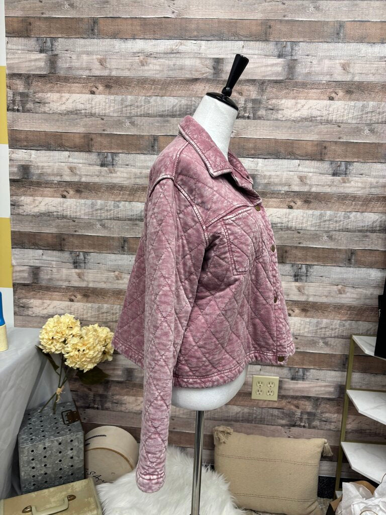 Jane + Delancey Dusty Rose Quilted Jacket