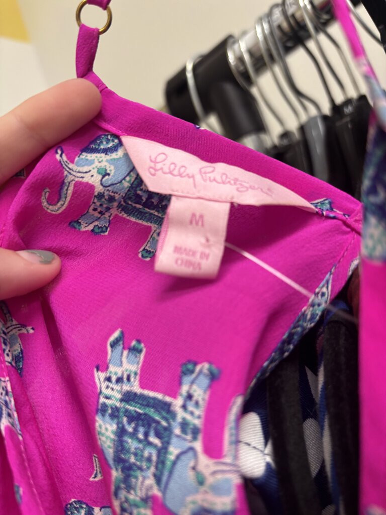 Lilly Pulitzer Pink w/Elephant Print Racerback