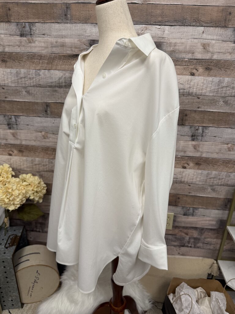 Chico's White 3/4 Sleeve & Button