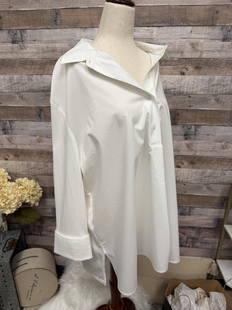 Chico's White 3/4 Sleeve & Button