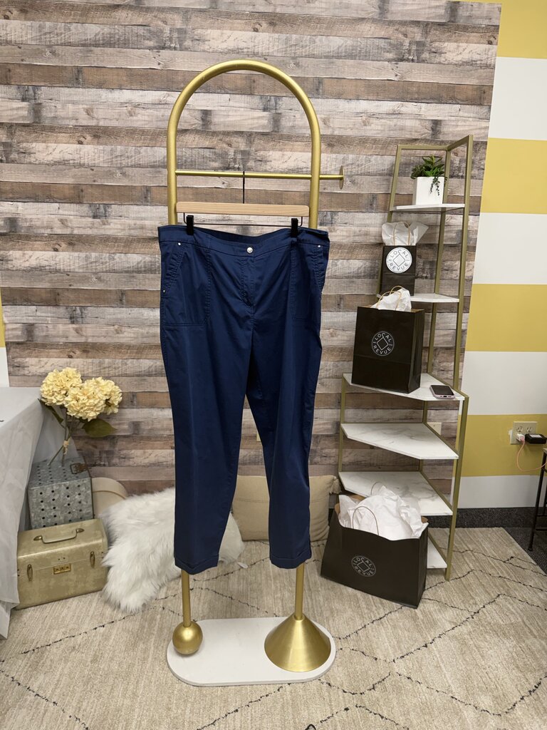 Chico's Navy Cotton Casual Pants