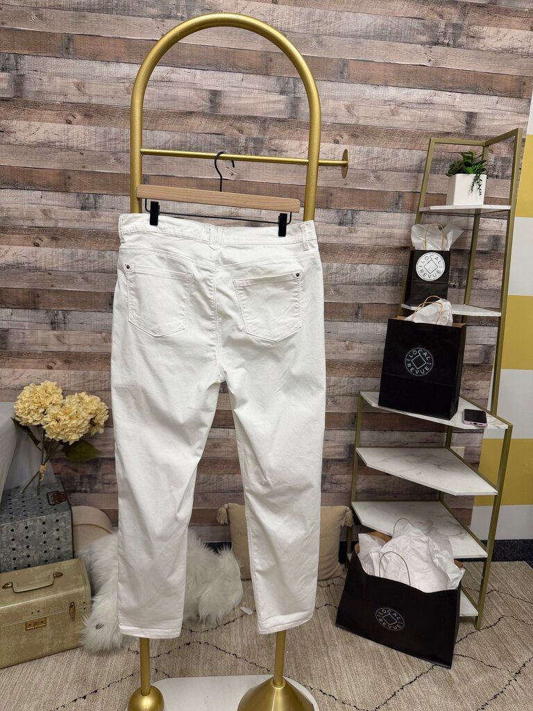 Curve Appeal White Straight Leg Denim