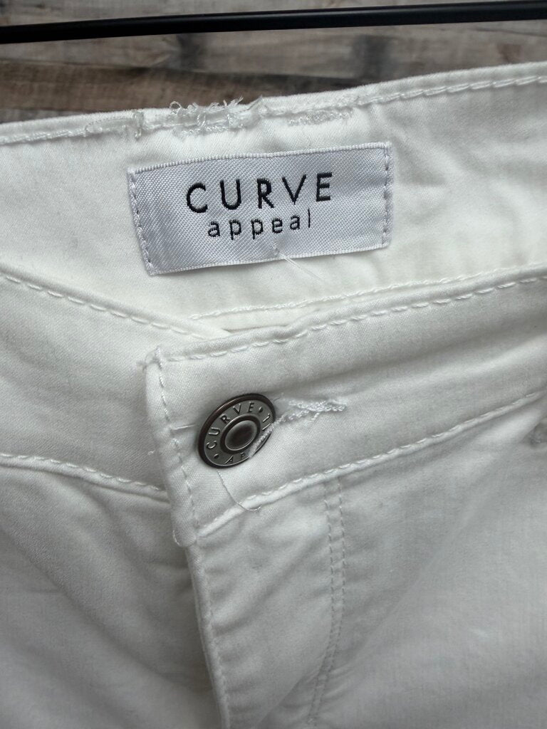 Curve Appeal White Straight Leg Denim