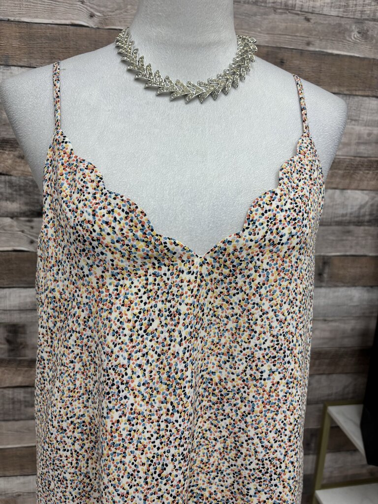 Socialite Scalloped Confetti Print Camisole