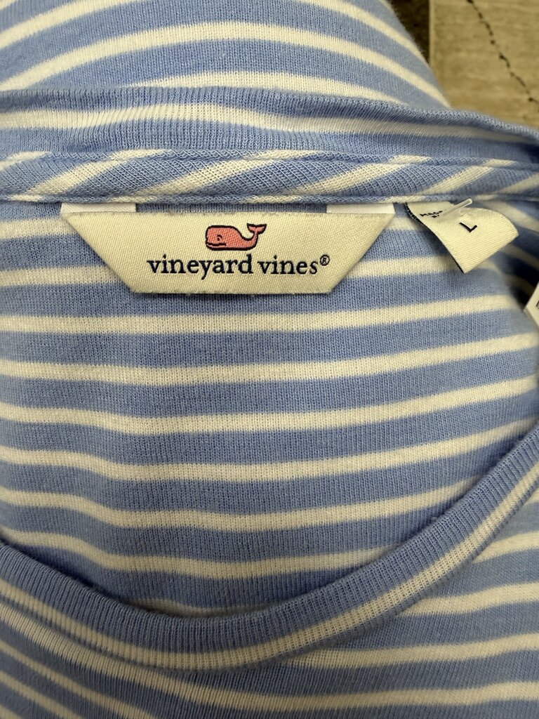 Vineyard Vines Blue & White Stripe tee