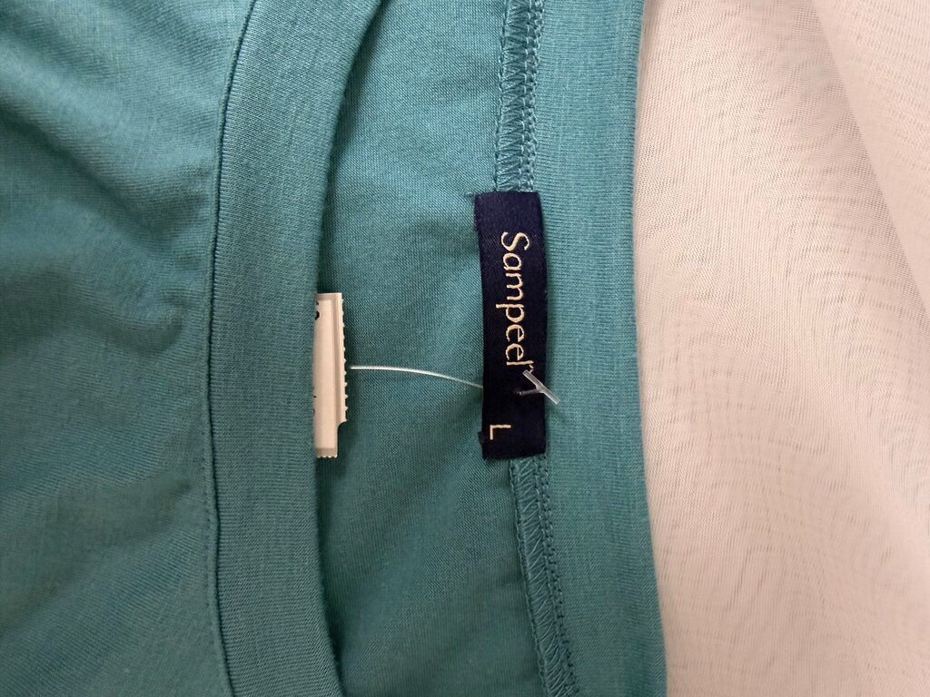 Sampeel Teal Cap Sleeve Ruched Side Athletic