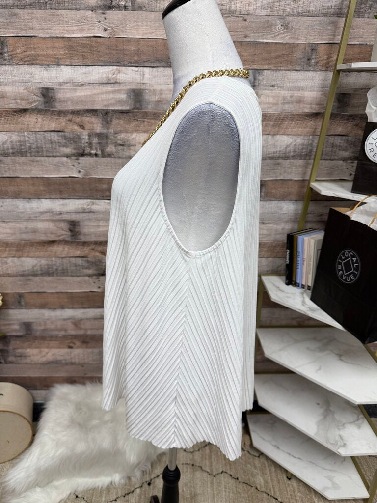 Philosophy White Ribbed Sleeveless