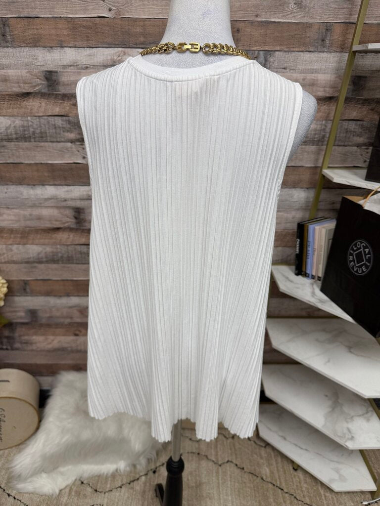 Philosophy White Ribbed Sleeveless
