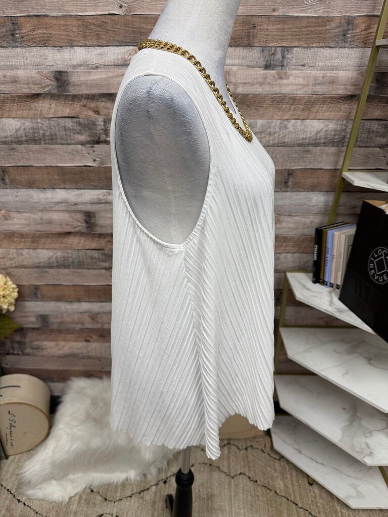 Philosophy White Ribbed Sleeveless