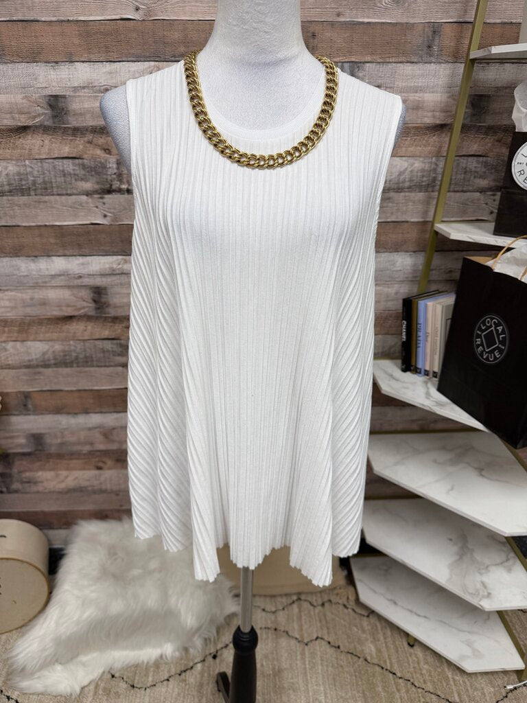 Philosophy White Ribbed Sleeveless