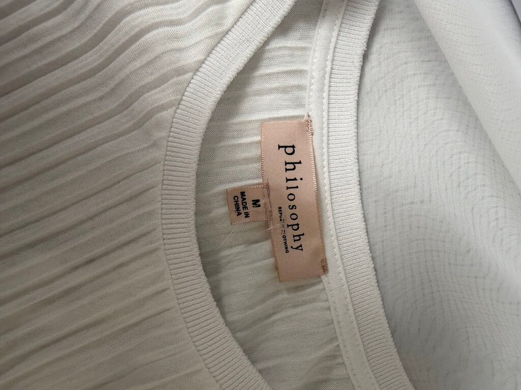 Philosophy White Ribbed Sleeveless