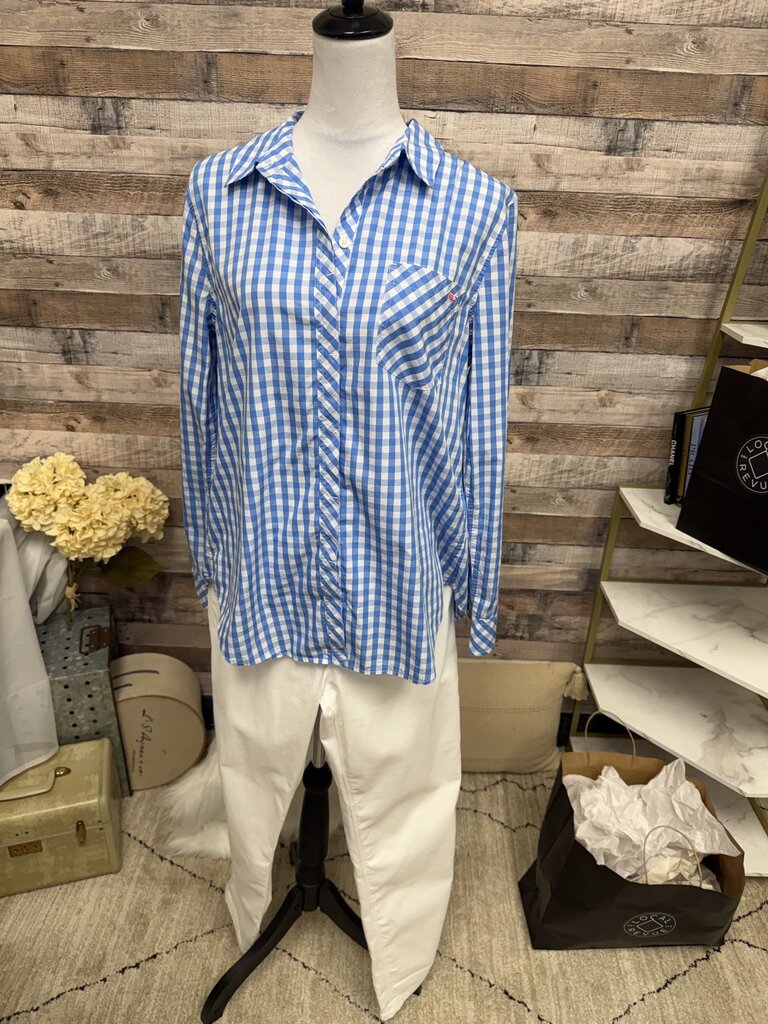 Vineyard Vines Blue & White Gingham Button Down