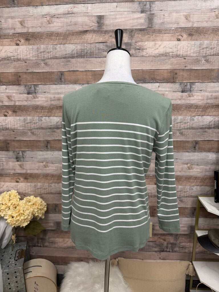 Vineyard Vines Sage & White Stripe