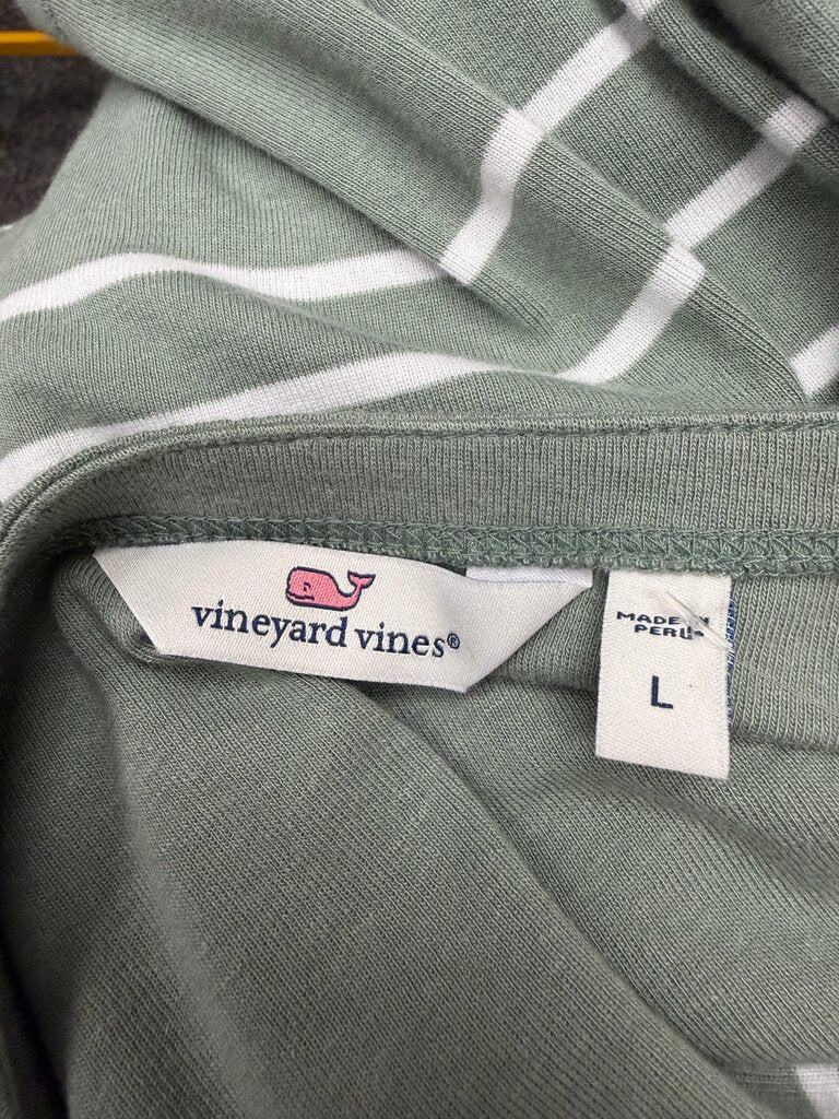 Vineyard Vines Sage & White Stripe