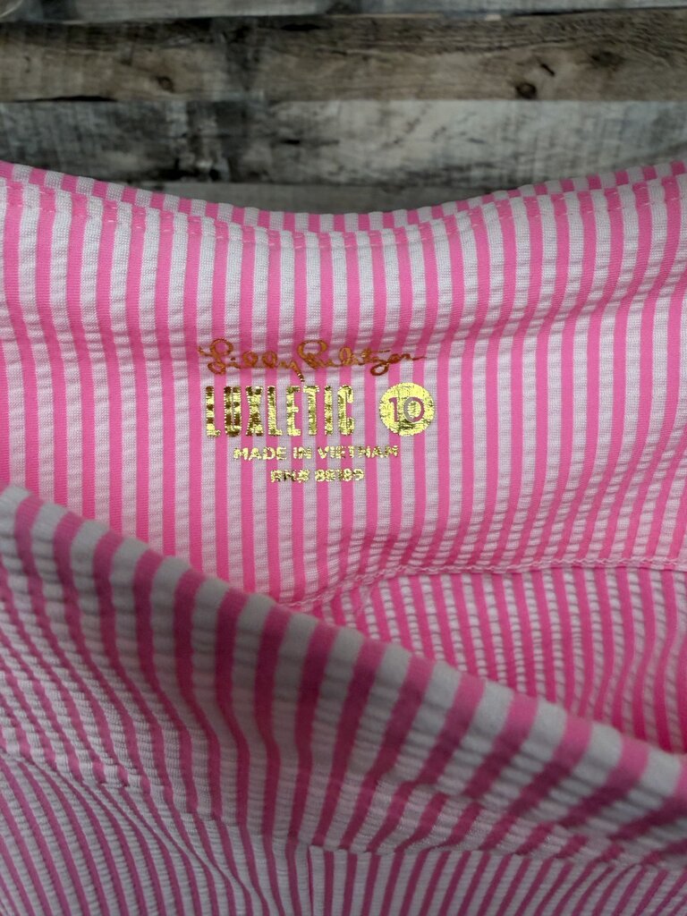 Lilly Pulitzer Luxletic Pink & White Stripe Athletic