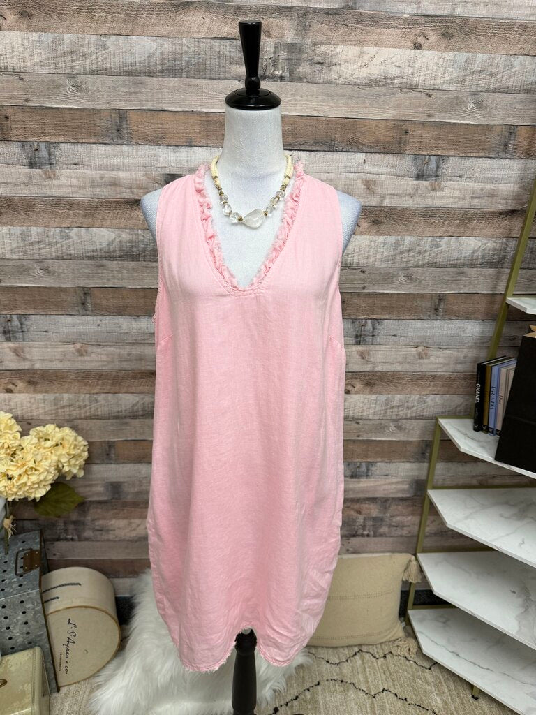 Tommy Bahama Pink Ruffle Sleeveless Sheath