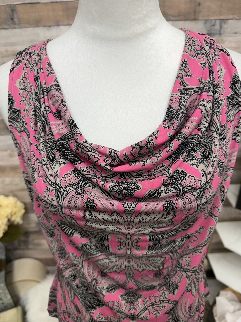Calvin Klein Cown Neck Pink Paisley Sleeveless