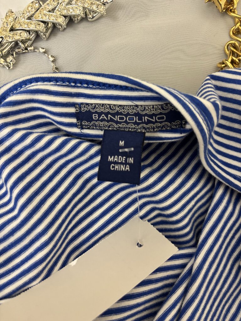 Bandolino Blue & White Striped Boat Neck