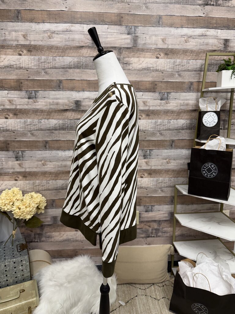 Talbots Brown & White Zebra Print