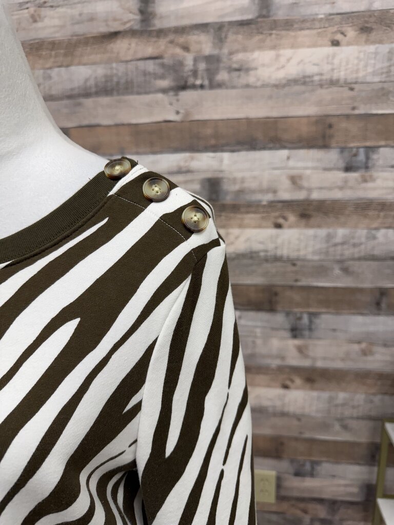 Talbots Brown & White Zebra Print