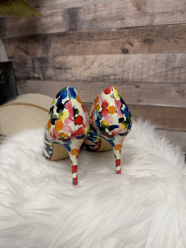 Dune London Multi Color Abstract Print Stilettos