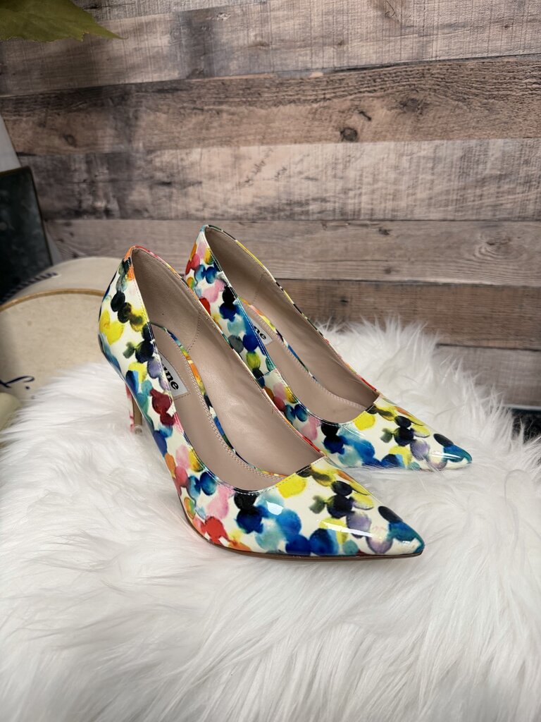 Dune London Multi Color Abstract Print Stilettos