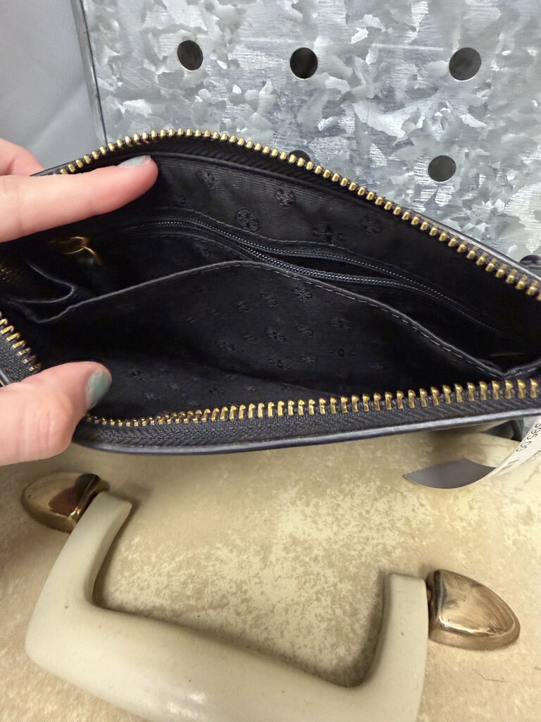 Tory Burch Black Leather Wristlet Wallet