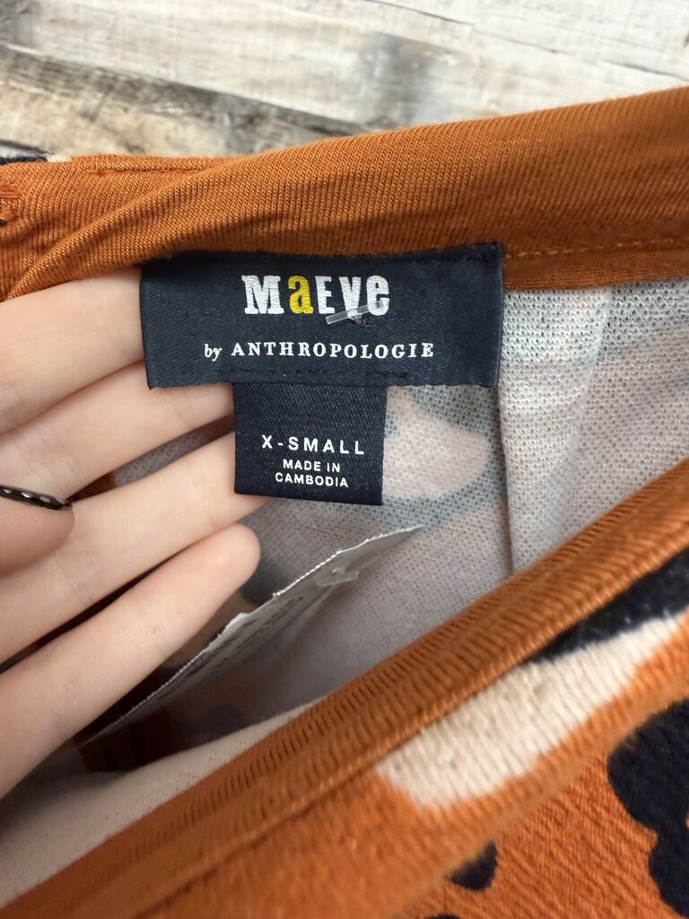 Anthro Maeve Knit Leopard Print Mini