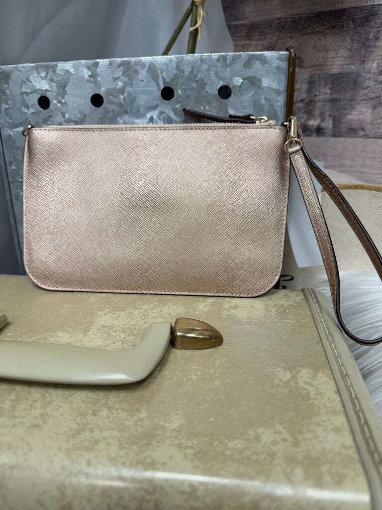 Kate Spade Rose Gold Metallic Clutch
