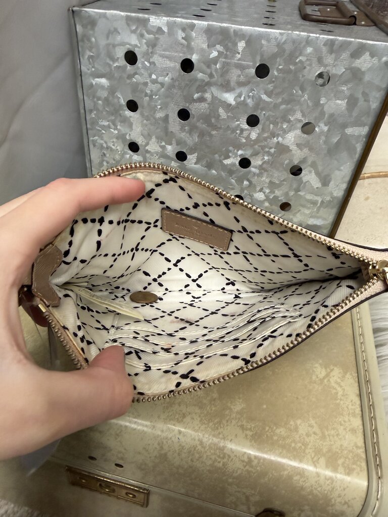 Kate Spade Rose Gold Metallic Clutch
