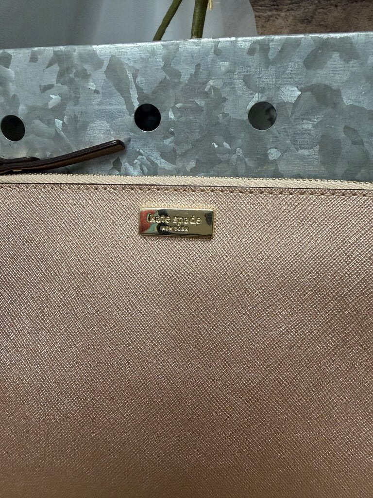 Kate Spade Rose Gold Metallic Clutch