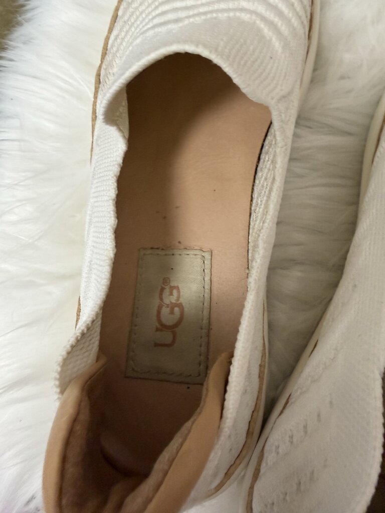 UGG White Chevron Slip On Sneakers