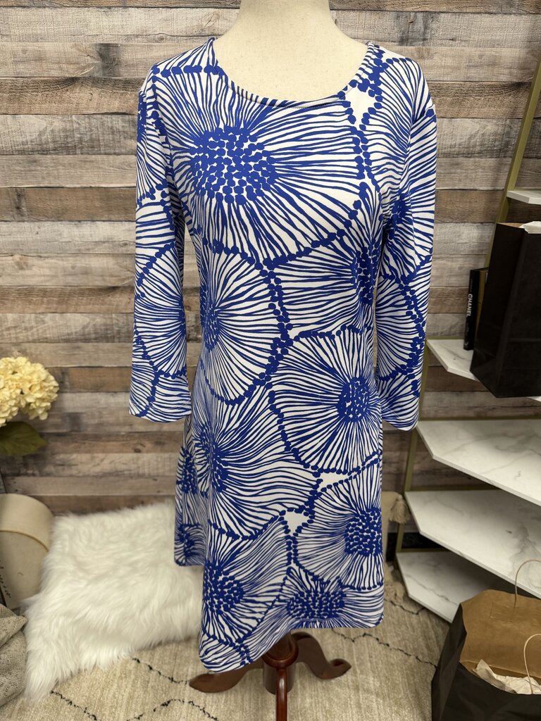 Sailor Sailor Royal Blue & White Floral Print 3/4 Sleeve
