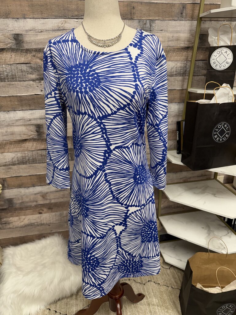 Sailor Sailor Royal Blue & White Floral Print 3/4 Sleeve