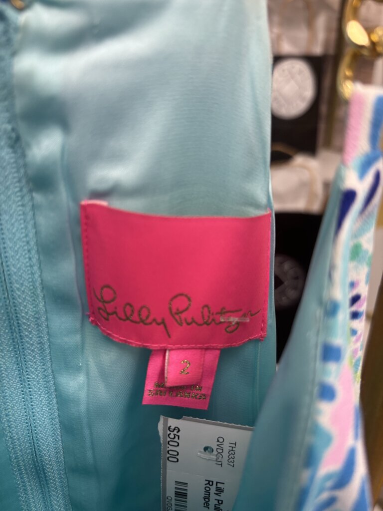 Lilly Pulitzer Aqua & Turquoise Romper