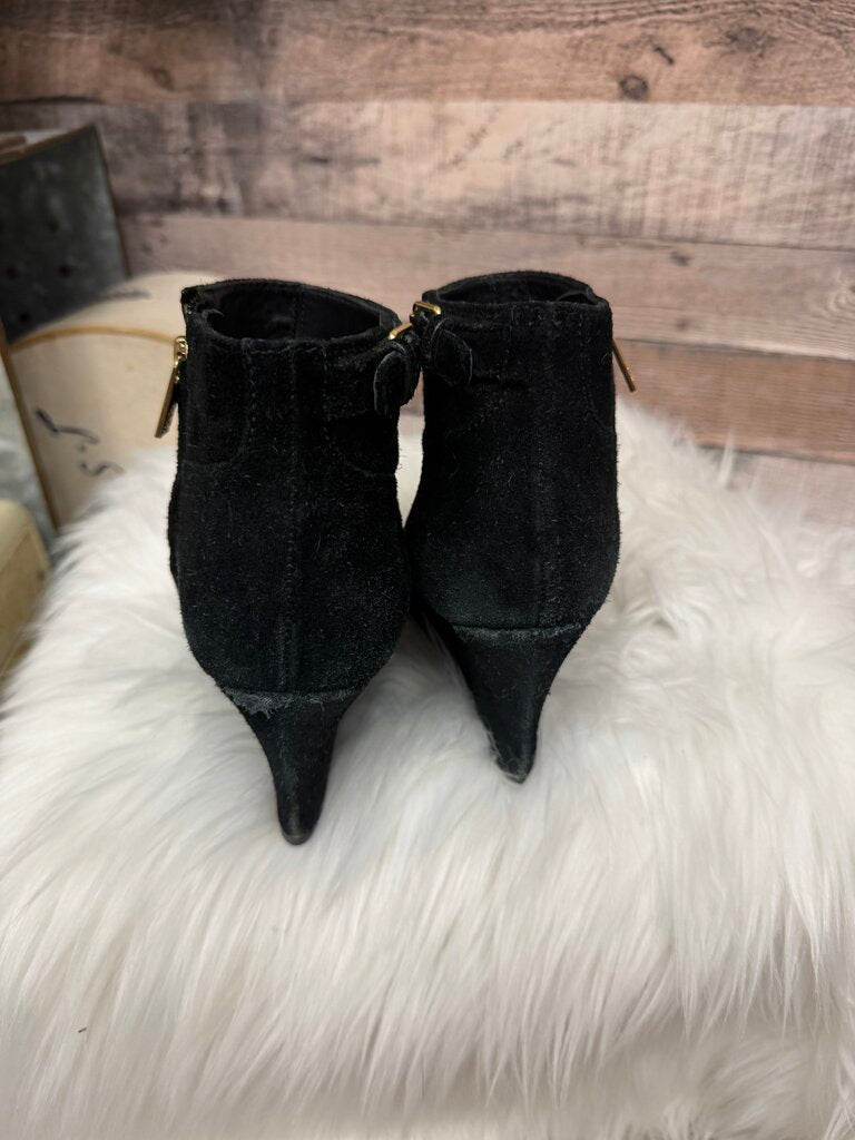 Tory Burch Black Suede Wedge Ankle Boots