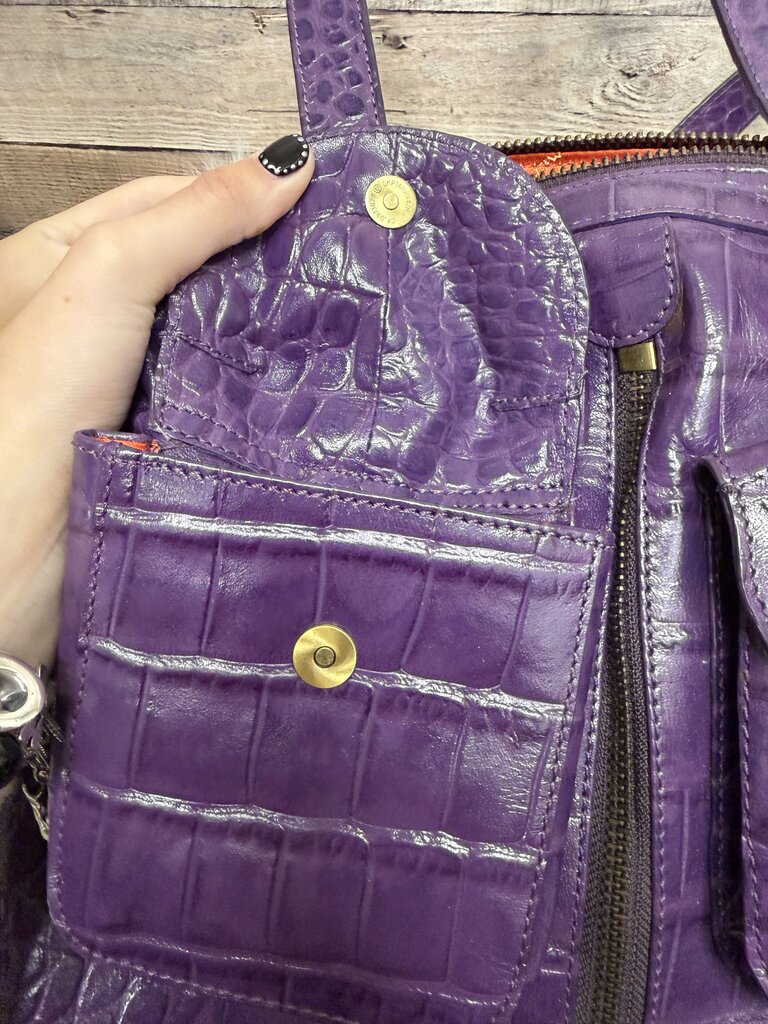 Michael Rome Designs Purple Croc Embossed